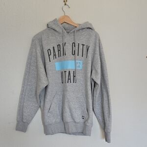 Park City Utah Gray Hoodie Sweatshirt Size M